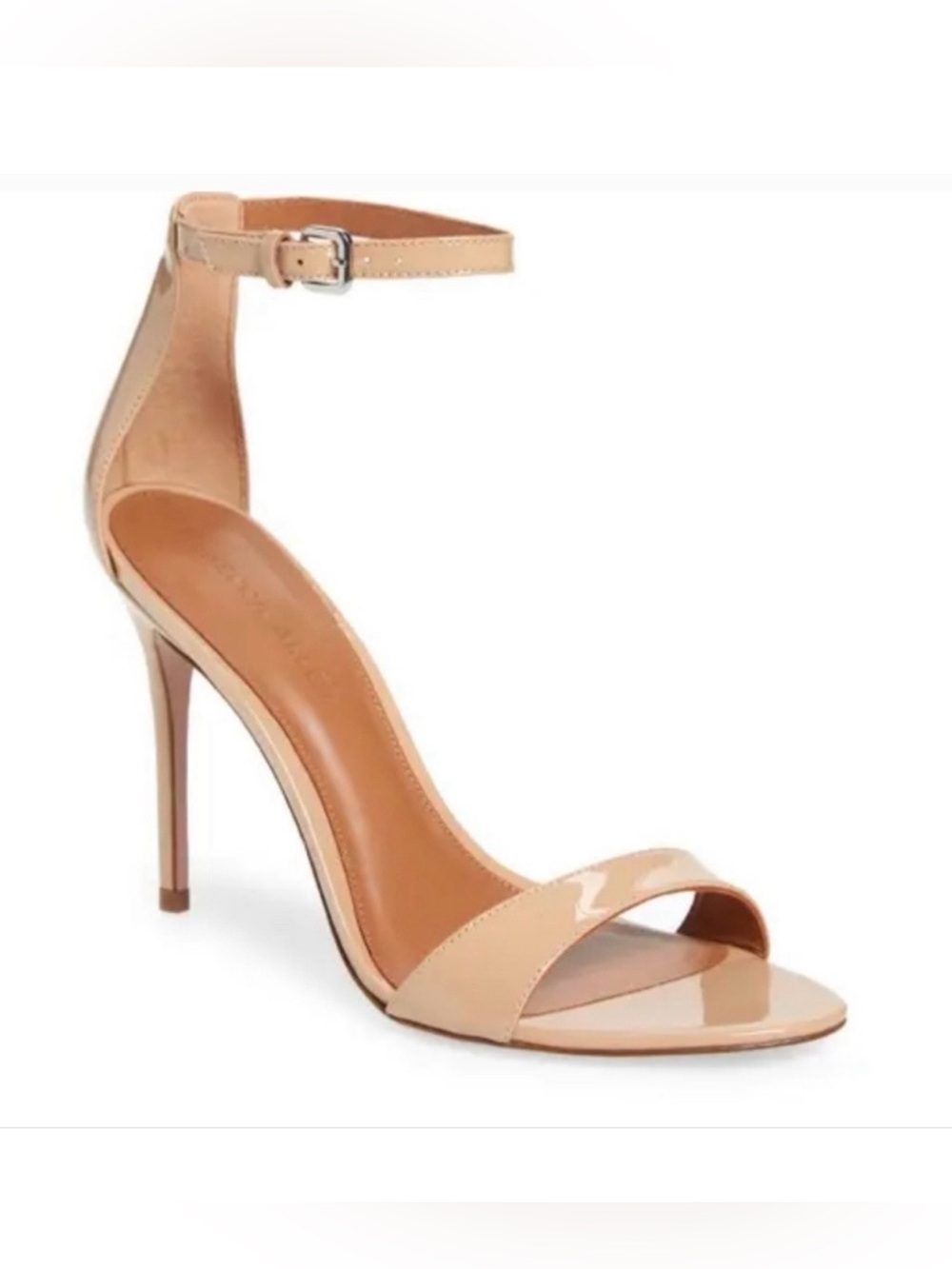 Rebecca Allen Nude Patent Two Strap Sandals in Nude Size 9